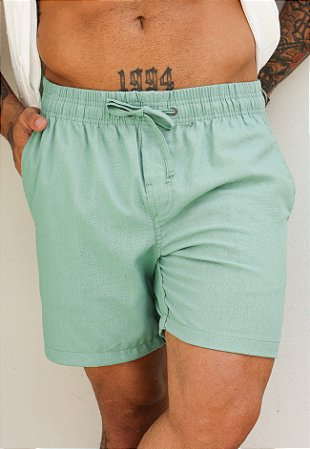 Shorts Linho Premium Verde Menta