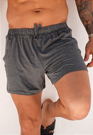 Mini Shorts Viscolycra Cinza Grafite