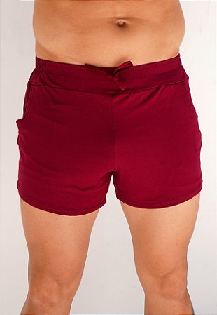 Mini Shorts Viscolycra Vermelho Marsala