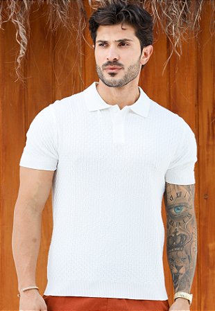 Camiseta Tricot Texturizada Off White