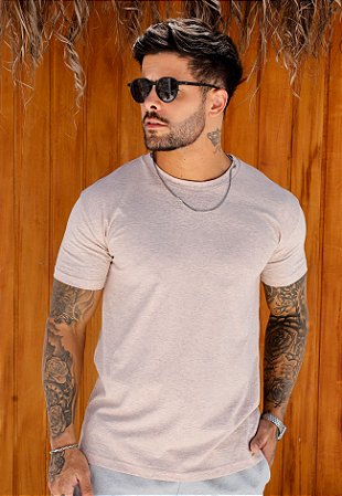 Camiseta Básica Algodão Rosé