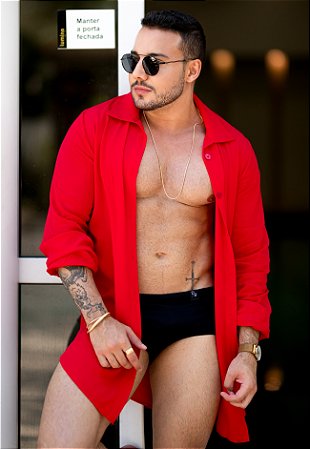 Max Camisa Viscolinho Vermelha