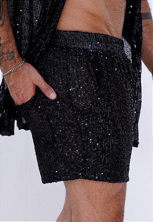 Shorts Paetê Preto (SOB ENCOMENDA - LEIA A DESCRIÇÃO)