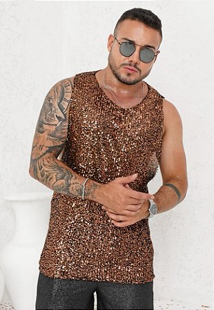 Regata Paetê Cobre (SOB ENCOMENDA - LEIA A DESCRIÇÃO)