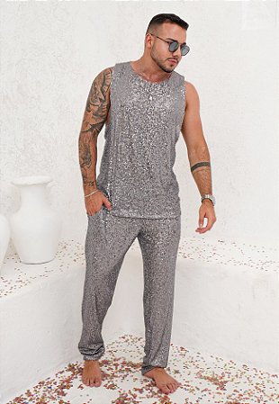 Conjunto Paetê Prata