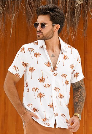 Camisa Viscolinho Estampada