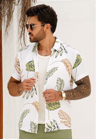 Camisa Viscolinho Estampada