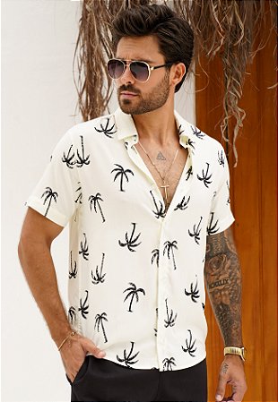 Camisa Viscolinho Estampada