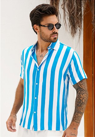 Camisa Viscolinho Listrada