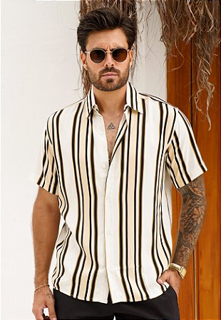 Camisa Viscolinho Estampada