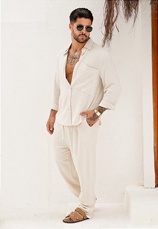 Conjunto Linho Areia