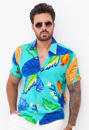 Camisa Viscolinho Estampada