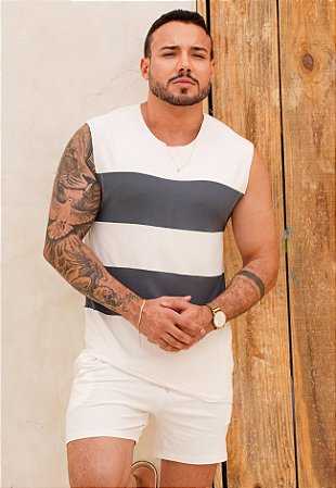 Conjunto Machão Bicolor Off White