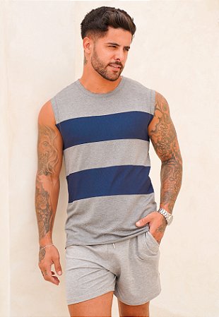 Conjunto Machão Bicolor Cinza