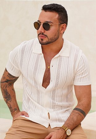 Camisa Tricot Branca