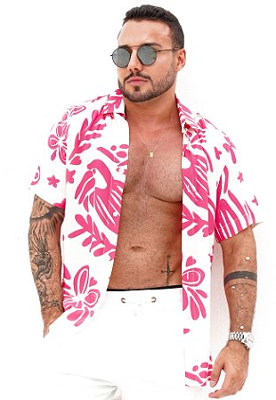 Camisa Viscolinho Estampada