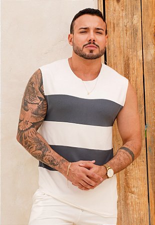 Regata Machão Bicolor Off White