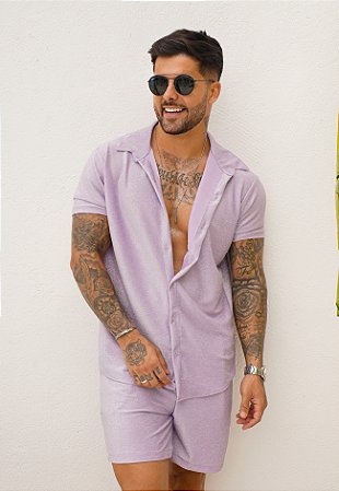 Conjunto Lurex Lilás