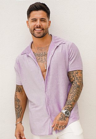 Camisa Lurex Lilás