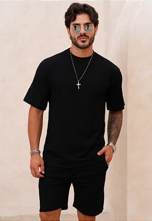 Conjunto Texturizado Preto