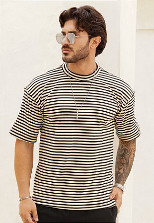Camiseta Oversized Listrada