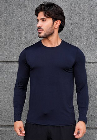 Blusa Manga Longa Azul Marinho