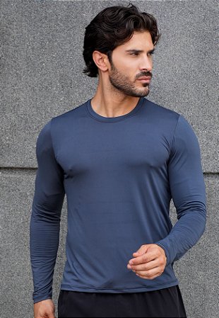 Blusa Manga Longa Cinza Grafite