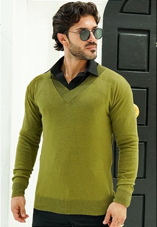 Suéter Gola V Verde Musgo