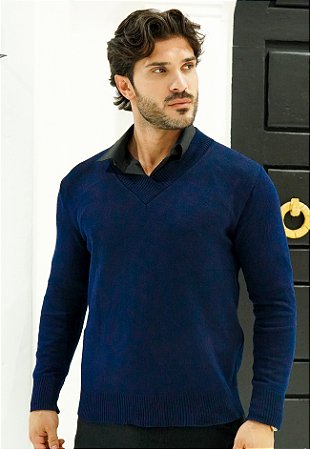 Suéter Gola V Azul Marinho