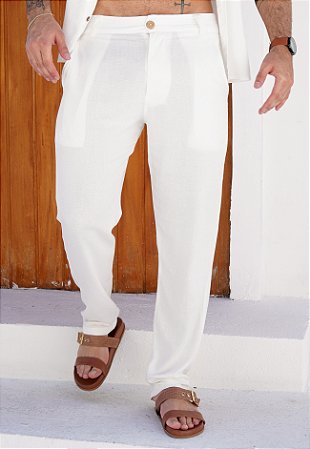 Calça Linho Off White
