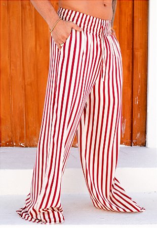 Calça Pantalona Listrada
