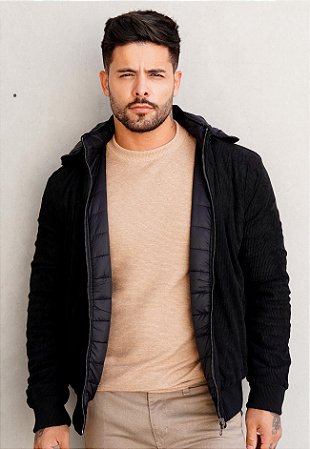 Jaqueta Dupla Face Preta