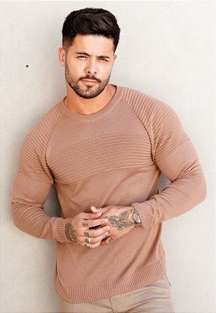 Suéter Tricot Texturizado Nude