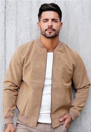 Jaqueta Suede Bege