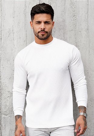 Suéter Algodão Canelado Off White