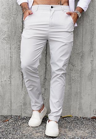 Calça Alfaiataria Poliamida Off White