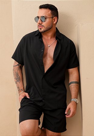 Conjunto Crepe Light Preto