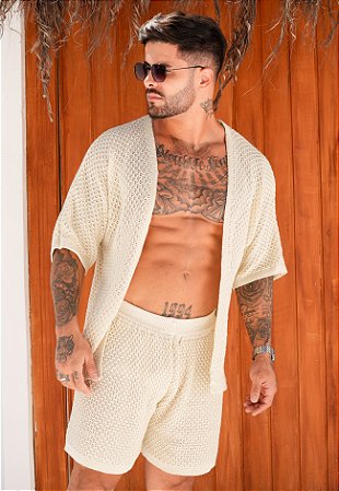 Conjunto Tricot Marfim