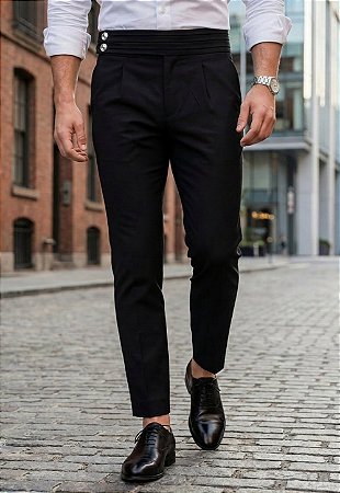 Calça Alfaiataria Monarca Preta (SOB ENCOMENDA – leia a descrição)