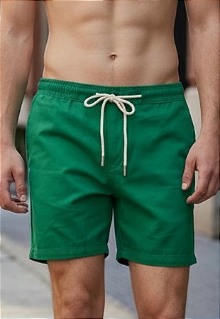 Shorts Alfaiataria Linho Verde Bandeira