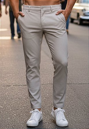 Calça Texturizada Caqui