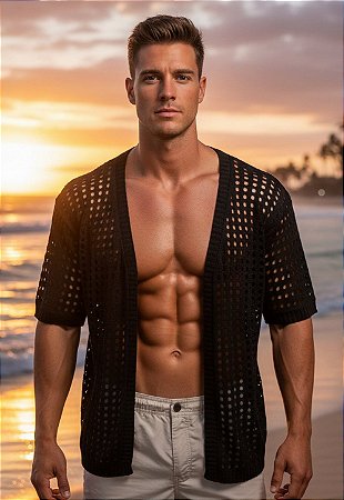 Kimono Tricot Preto
