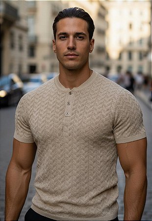 Camiseta Tricot Texturizada Nude