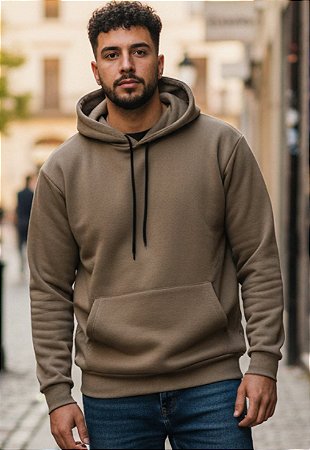Blusa Moletom Canguru Nude