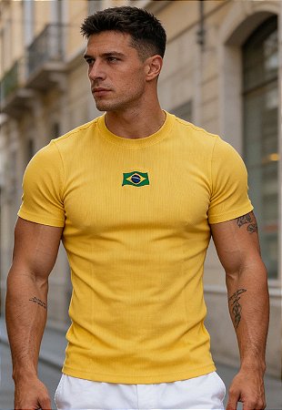 Camiseta Ribana Brasil Amarela