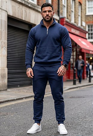 Conjunto Moletom Azul Marinho