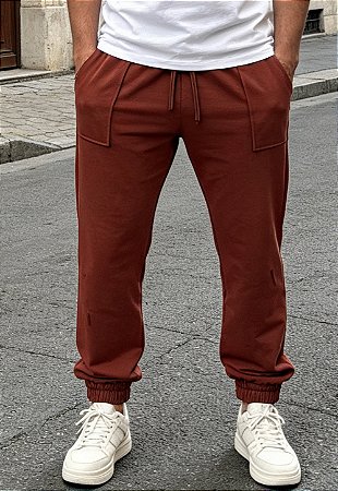 Calça Jogger Moletinho Terracota