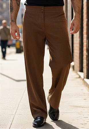 Calça Pantalona Veludo Cotelê
