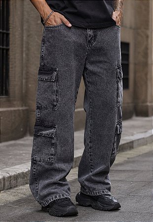 Calça Cargo Baggy Jeans Estonada