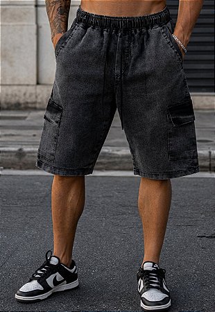 Shorts Cargo Sarja Jeans Estonado